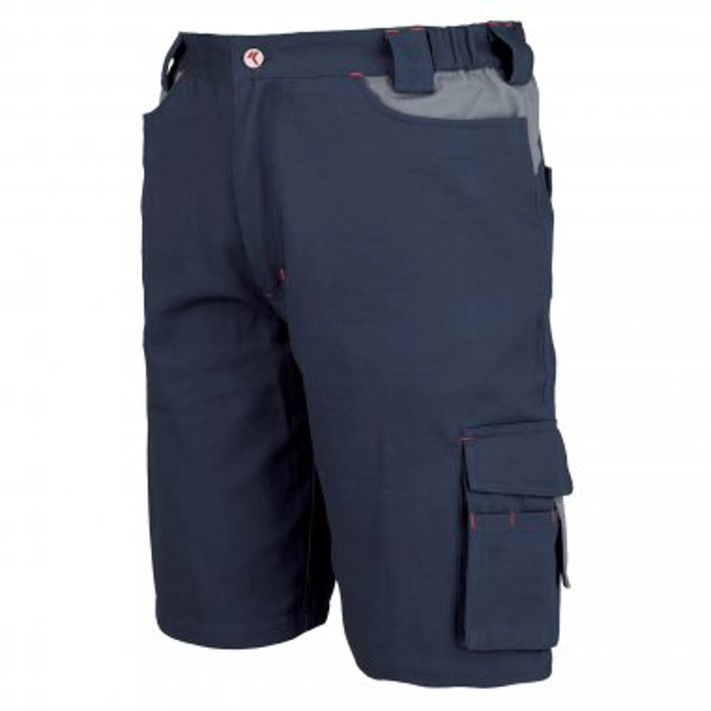 Vendita online Pantalone bermuda in cotone stretch grigio e blu